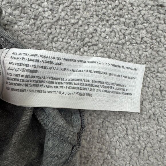 Abercrombie & Fitch Embroidered Graphic T-Shirt Mens Medium Gray Cotton Crew Tee - Picture 5 of 10